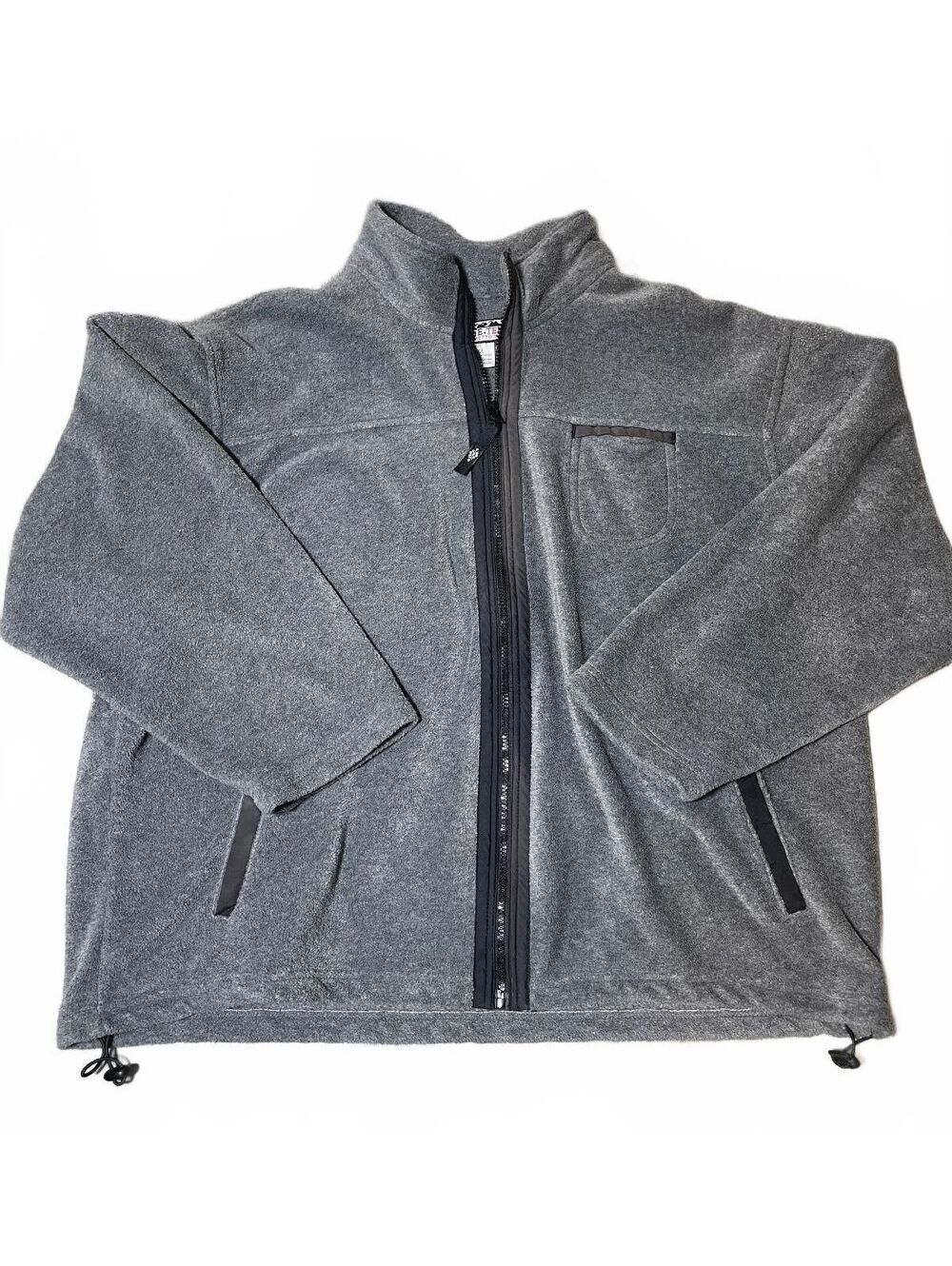 Alpine Tek Women’s Dark Grey Zip Down Fleece Sweater XXL Front Pockets-099